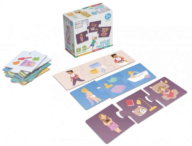 KukiKuk 80042 Wéééliké puzzle trio Mój dzień