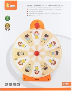 Viga gra ścienna – koło emocji z drewna, FSC, Montessori