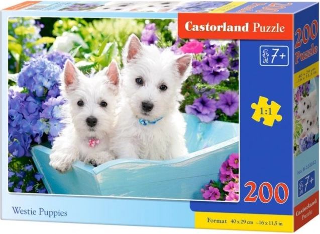 Puzzle 200 elementów – szczenięta westika