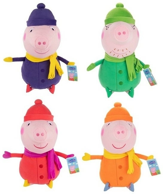 Świnka Peppa w zimowym ubranku 50 cm