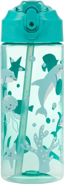 Butelka tritanowa ze słomką Oceaniczny Świat 500 ml