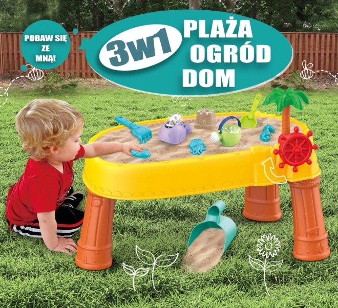 Woopie wodny stolik 2w1 piaskownica i statek piracki
