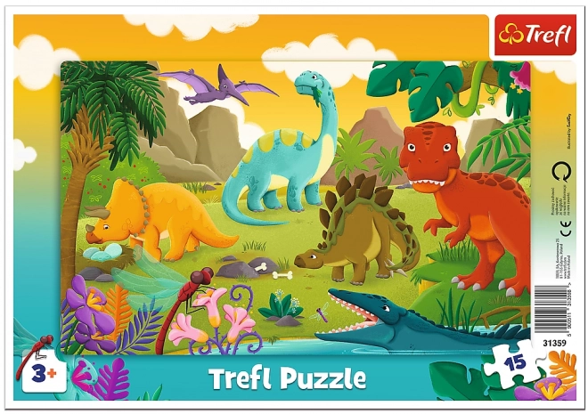 TREFL Puzzle Dinozaury 15 elementów