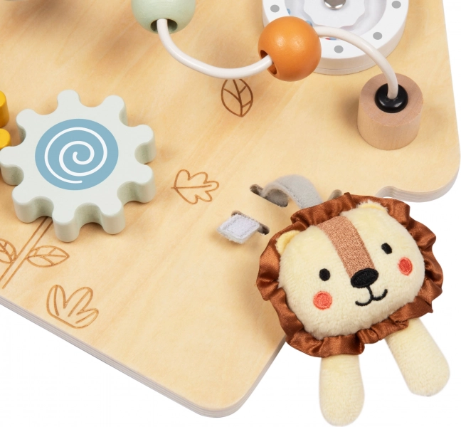 Tooky Toy Duża Drewniana Tablica Manipulacyjna Domek - Centrum Aktywności