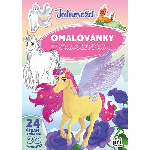 Kolorowanka A4 z naklejkami Jednorożce