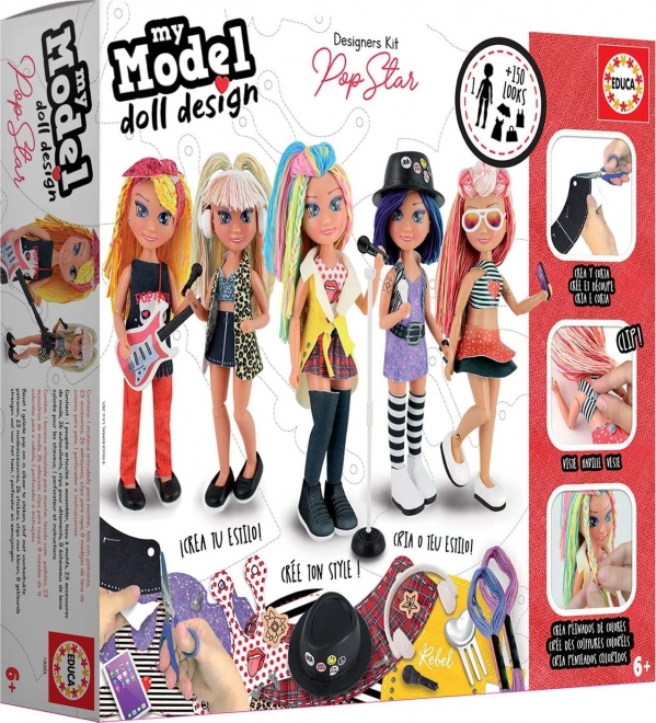 EDUCA Kreatywny Zestaw My Model Doll Design: Gwiazda Pop