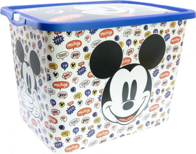 plastowe pudełko do przechowywania 23 l mickey mouse z pokrywką