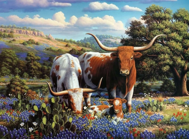 Puzzle Bydło na łące 500 kawałków