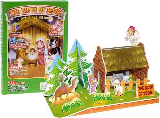 MAGIC PUZZLE 3D puzzle Szopka w Betlejem 25 elementów