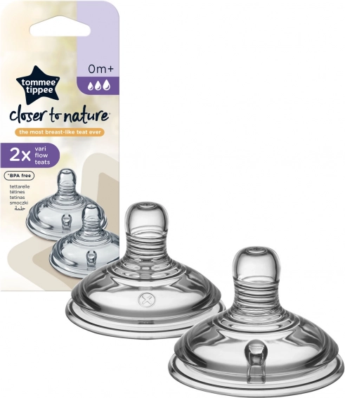 ANTI-COLIC, Vari Flow 0m+ zapasowe smoczki, 2 szt.