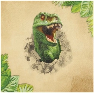 Papierowe serwetki z motywem Dino, 12 szt.