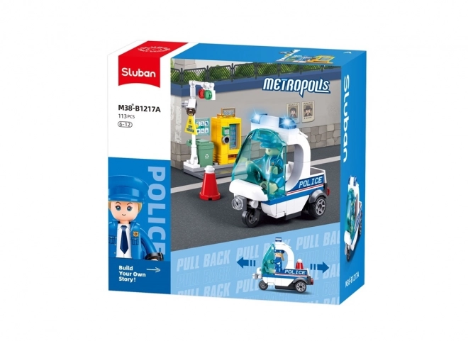 Sluban Metropolis M38-B1217A Policja na trójkołowcu
