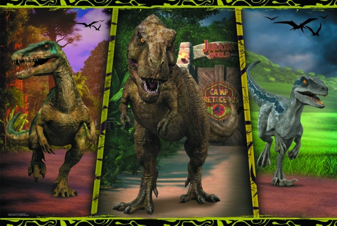 Puzzle Kolorowe Dinozaury XL Super 104 elementy