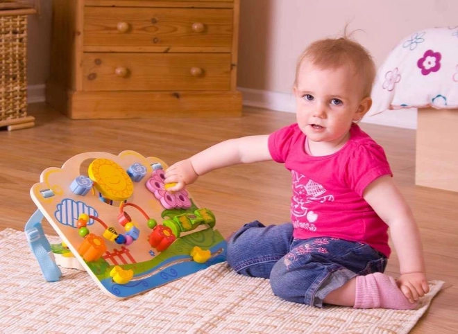 Bigjigs Baby Drewniana deska motoryczna kwiaty
