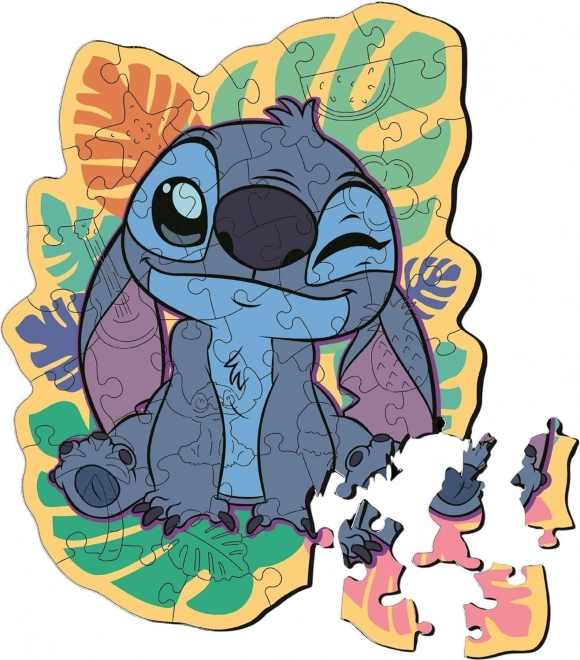 Drewniane puzzle z 50 elementami Lilo & Stitch