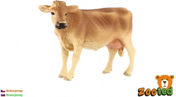 Realistyczny model krowy Jersey z plastiku 13 cm