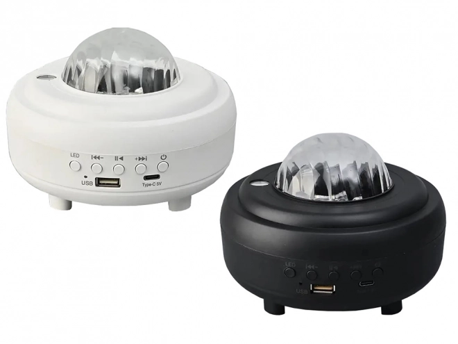 Nocny projektor świetlny aurora z głośnikiem bluetooth