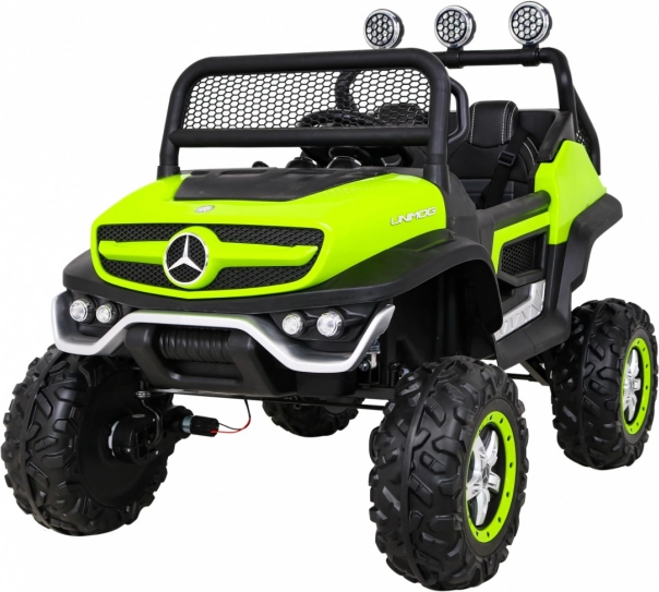 Elektryczny samochód dla dzieci Mercedes-Benz Unimog zielony 4x4