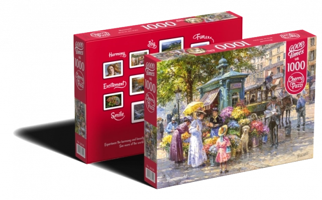 Puzzle Kwiecisty Rynek CHERRY PAZZI 1000 elementów