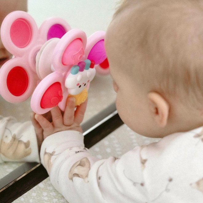 WOOPIE dziecięcy kosmiczny spinner pop-it zabawka sensoryczna różowa, zestaw 3 szt.