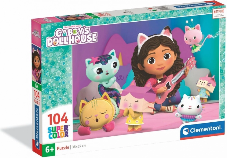 Clementoni puzzle Gabinowy magiczny domek – muzyczna chwila 104 elementy