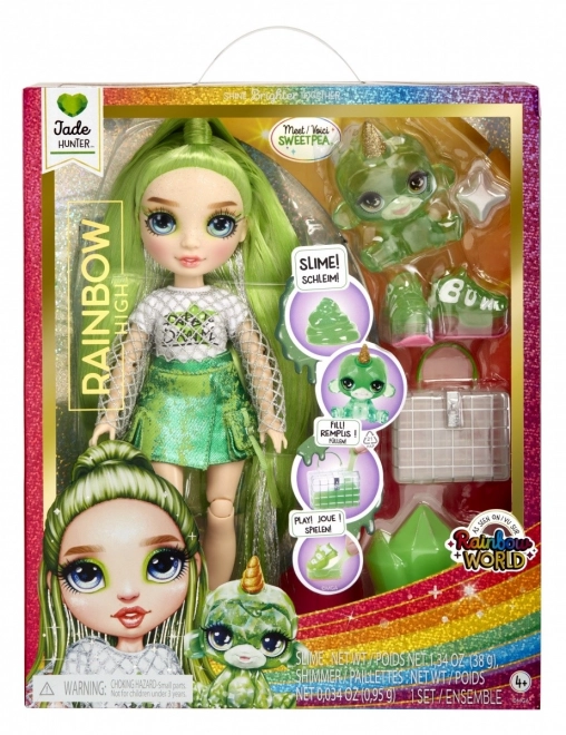 Rainbow High Fashion lalka z zwierzątkiem - Jade Hunter