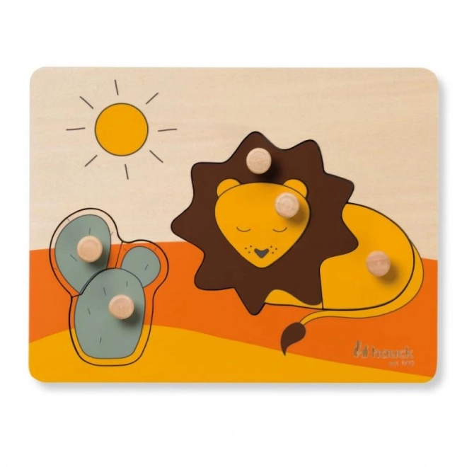 Drewniane puzzle - Lew
