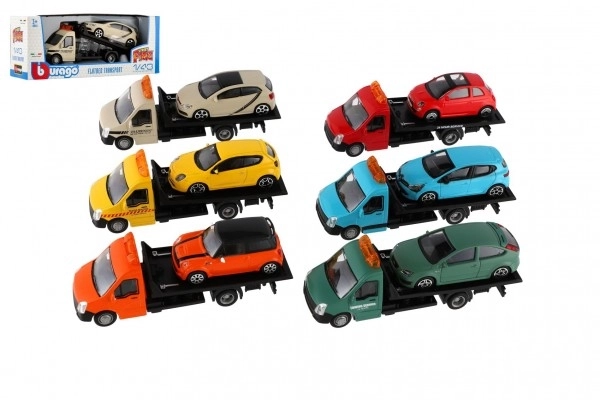 Bburago 1:43 Laweta Płaska Platforma, różne rodzaje