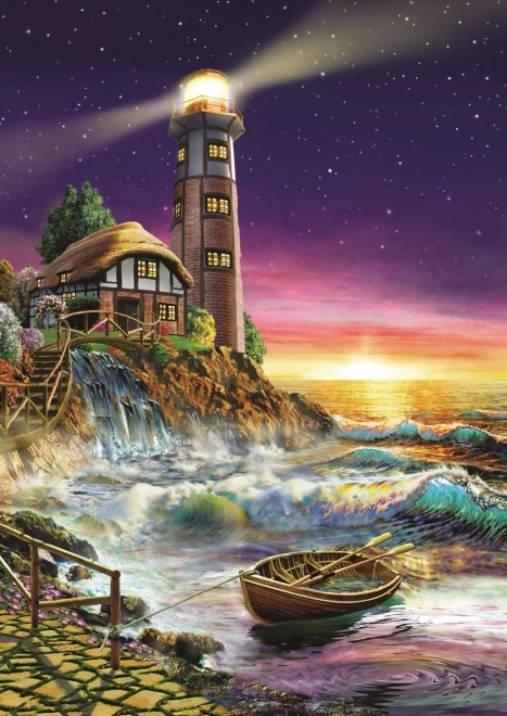 ART PUZZLE Puzzle Zachód słońca przy latarni 500 elementów