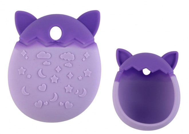 Fioletowy silikonowy pokrowiec na Tamagotchi