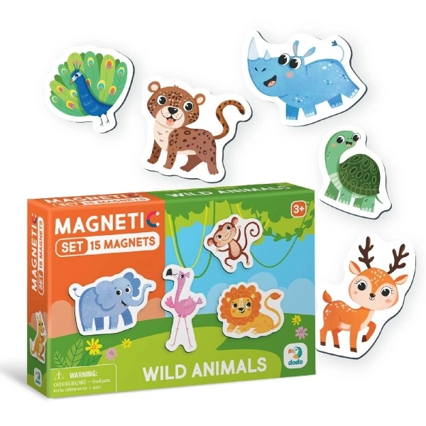 Magnesy Safari 15 sztuk w pudełku 17x11x3cm