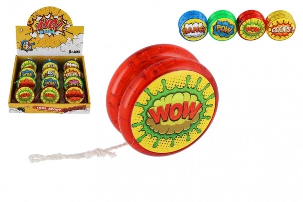 Jojo świecące plastik 6cm na baterie mix rodzajów 12 sztuk w pudełku