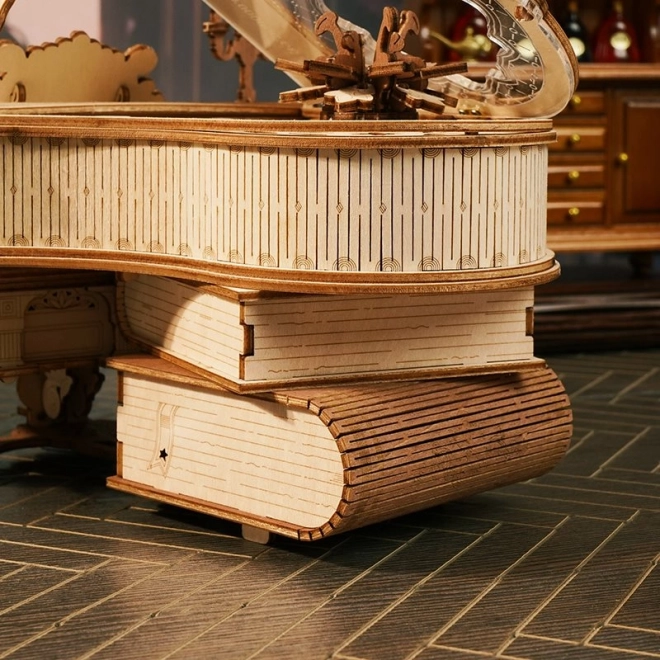 RoboTime 3D Drewniane mechaniczne puzzle Magiczne piano (napęd elektryczny)