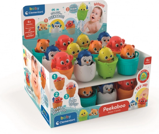Baby Clementoni Peekaboo wodni przyjaciele – wyskakująca kaczuszka