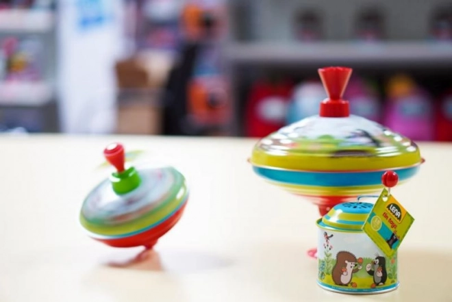 Kręcący Bączek Krtek metal/plastik 13cm