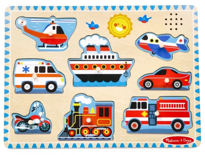 Puzzle dźwiękowe - Pojazdy - Muzyczne zagadki