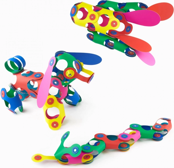 Tęczowe magnetyczne puzzle Clixo, 42 elementy