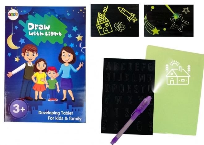 Magiczne światło Tablet rysujący Grafika liter
