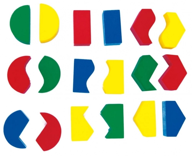 Bino Drewniane puzzle geometryczne kształty