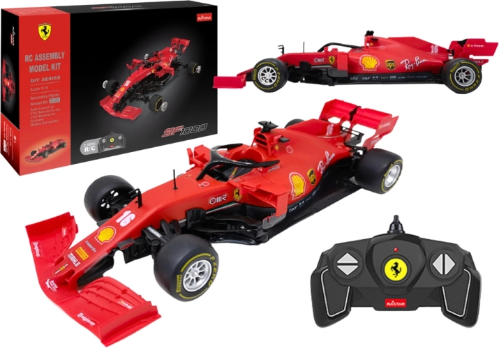 Klocki Autko RC Rastar 1:16 Bolid Ferrari SF1000 czerwony