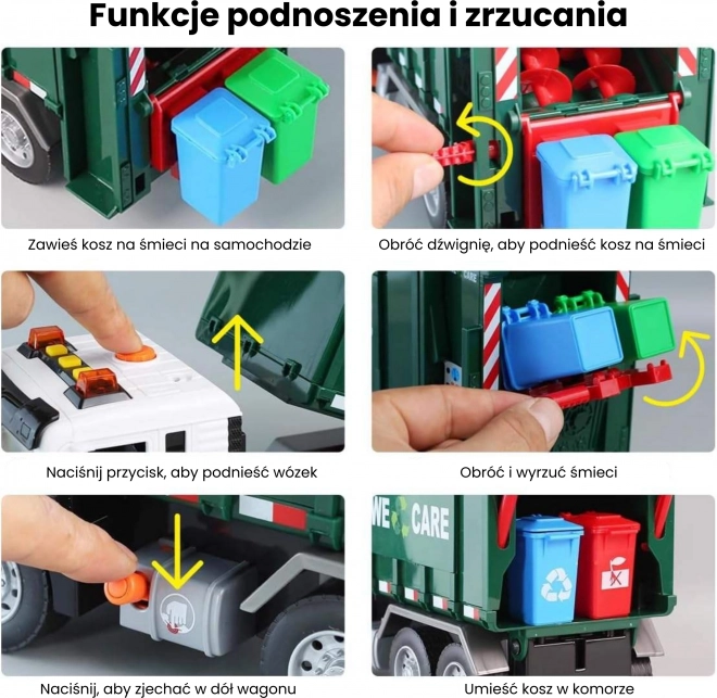 Interaktywna śmieciarka Purifier 1:10 - Edukacyjna zabawka do segregacji odpadów