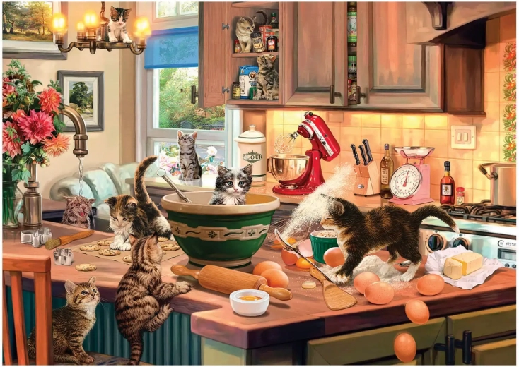 Puzzle Koty w kuchni XL 700 elementów