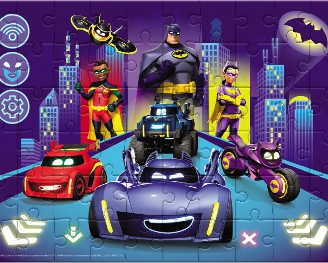 Puzzle DODO Batwheels: Nocna Jazda 60 Części