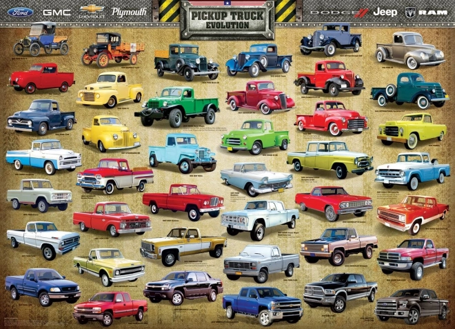 Puzzle EUROGRAPHICS rozwój pickupów 1000 elementów