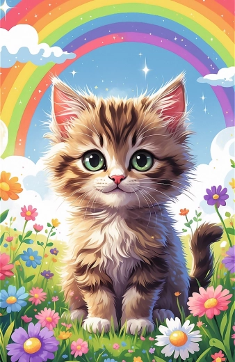 Puzzle Trefliki kociak 54 elementów