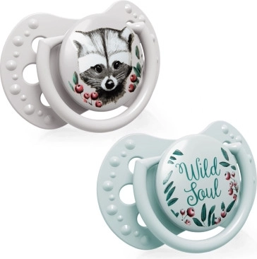 LOVI Smoczek silikonowy dynamiczny WILD SOUL 0–3 m 2 szt. chłopiec