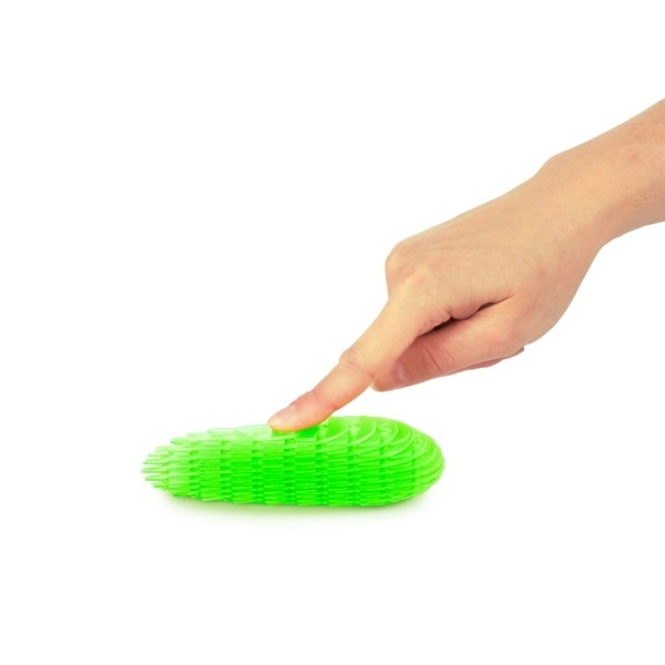 Fidget robak zmieniający kształt antystresowy plastik 13cm 6 kolorów na karcie