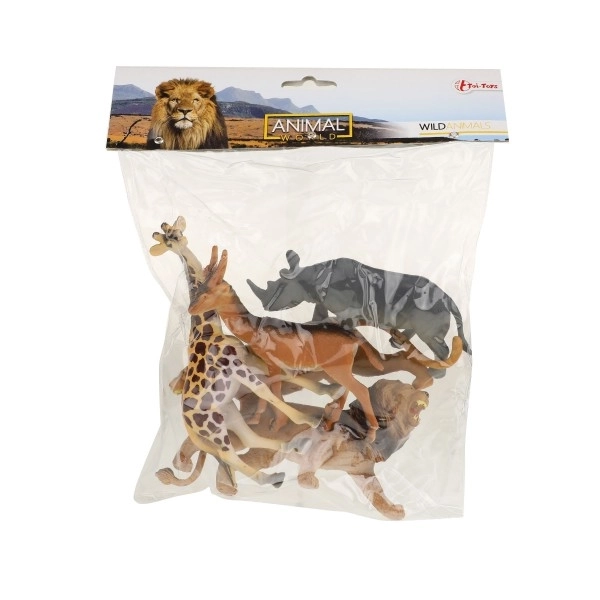 Zwierzęta safari plastik 11-15cm 5szt w woreczku