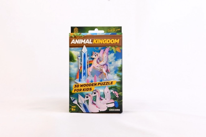 3D drewniane puzzle Jednorożec