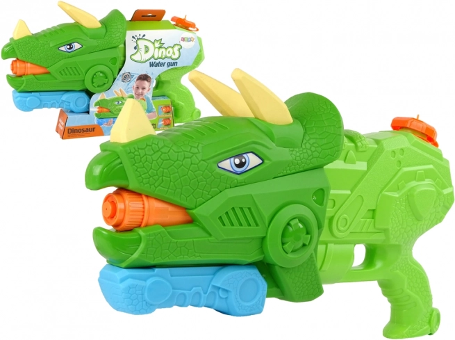 Pistolet na wodę Dinozaur Triceratops 1330 ml zielony
